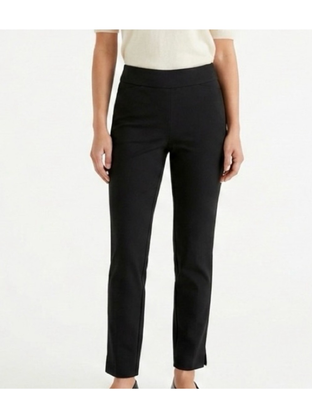 JM Collection Black Straight-Leg Pants